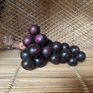 Vintage Mid Century Italian Alabaster Purple Grapes Cluster